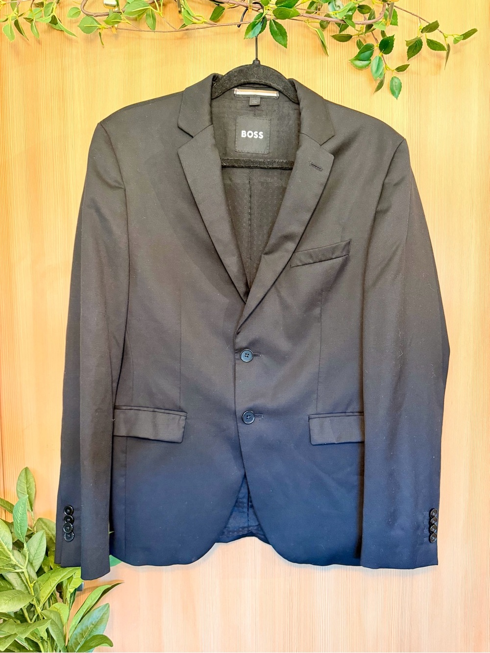 BOSS Black Blazer Sport Coat Super 120 Italian Fabric Men’s 38S